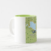 Phewa Lake Nepal reiskaart Tweekleurige Koffiemok (Voorkant links)