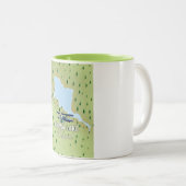 Phewa Lake Nepal reiskaart Tweekleurige Koffiemok (Voorkant rechts)