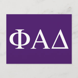 Phi Alpha Delta Griekse Letters Briefkaart
