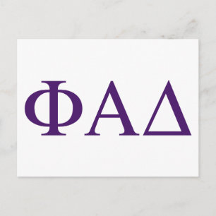 Phi Alpha Delta Griekse Letters Briefkaart