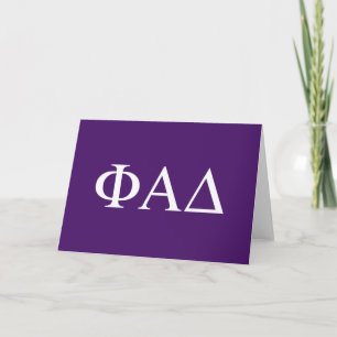 Phi Alpha Delta Griekse Letters Kaart