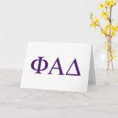 Phi Alpha Delta Griekse Letters Kaart (Gele Bloem)