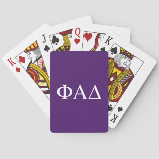 Phi Alpha Delta Griekse Letters Pokerkaarten (Achterkant)