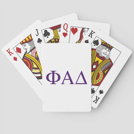 Phi Alpha Delta Griekse Letters Pokerkaarten (Achterkant)