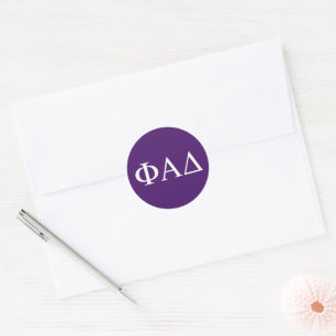 Phi Alpha Delta Griekse Letters Ronde Sticker