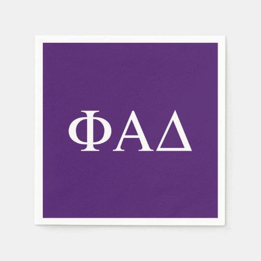 Phi Alpha Delta Griekse Letters Servet (Voorkant)