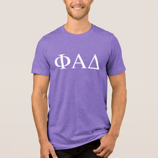 Phi Alpha Delta Griekse Letters Tri-Blend Shirt (Voorkant)