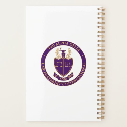 Phi Alpha Delta-logo Planner (Achterkant)