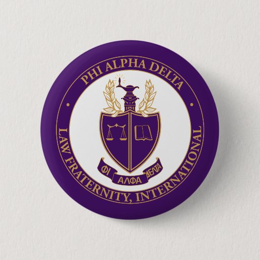 Phi Alpha Delta-logo Ronde Button 5,7 Cm (Voorkant)