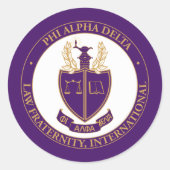 Phi Alpha Delta-logo Ronde Sticker (Voorkant)