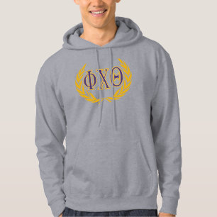 Phi Chi Theta Griekse letters met krans Hoodie