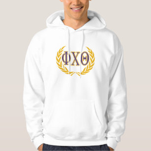 Phi Chi Theta Griekse letters met krans Hoodie