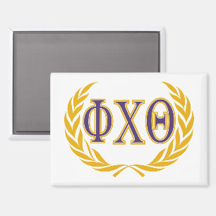 Phi Chi Theta Griekse letters met krans Magneet