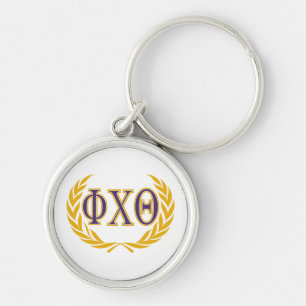 Phi Chi Theta Griekse letters met krans Sleutelhanger