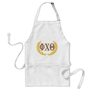 Phi Chi Theta Griekse letters met krans Standaard Schort