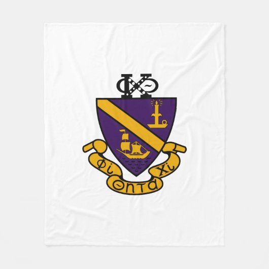 Phi Chi Theta | Kleur Crest Fleece Deken (Voorkant)