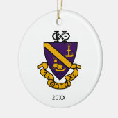Phi Chi Theta | Kleur Crest Keramisch Ornament (Links)