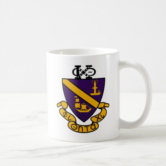 Phi Chi Theta | Kleur Crest Koffiemok (Rechts)