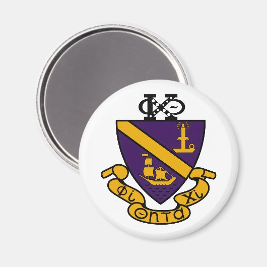 Phi Chi Theta | Kleur Crest Magneet (Voorkant / Achterkant)