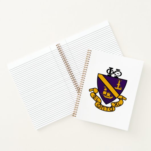 Phi Chi Theta | Kleur Crest Notitieboek (Binnen)