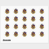 Phi Chi Theta | Kleur Crest Ronde Sticker (Vel)