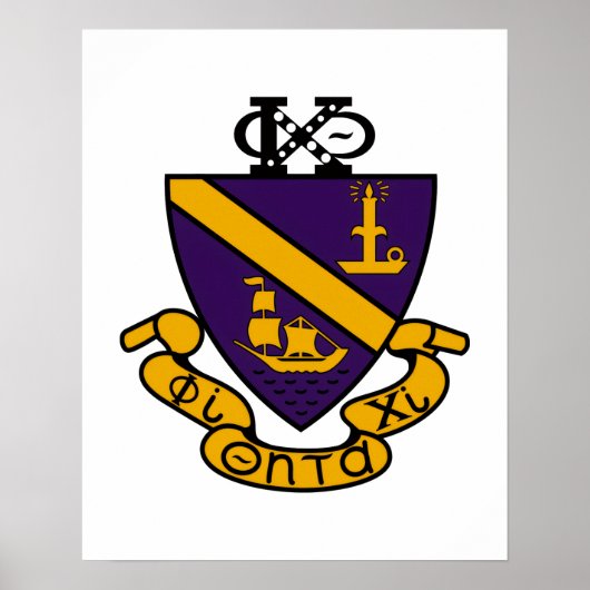 Phi Chi Theta | Kleur Wapen Poster (Voorkant)