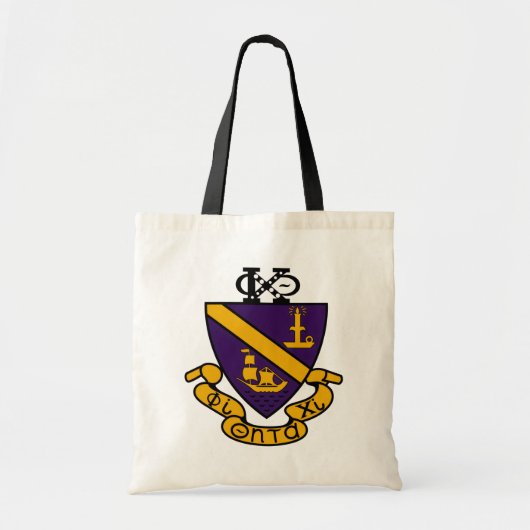 Phi Chi Theta | Kleur Wapen Tote Bag (Voorkant)