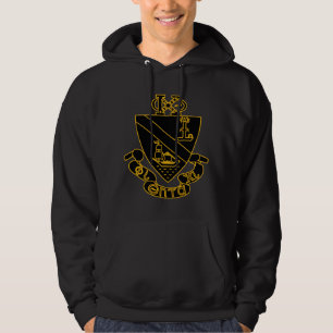 Phi Chi Theta Wapen Goud en Zwart Hoodie
