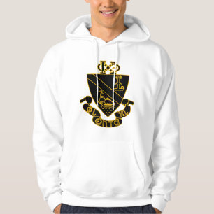 Phi Chi Theta Wapen Goud en Zwart Hoodie