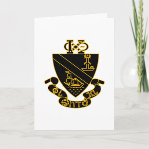 Phi Chi Theta Wapen Goud en Zwart Kaart