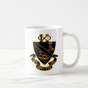 Phi Chi Theta Wapen Goud en Zwart Koffiemok