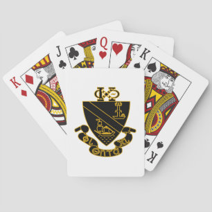 Phi Chi Theta Wapen   Goud en Zwart Pokerkaarten