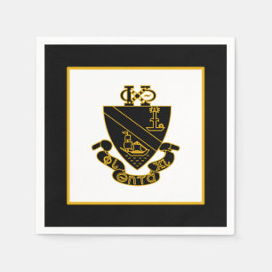 Phi Chi Theta Wapen Goud en Zwart Servet