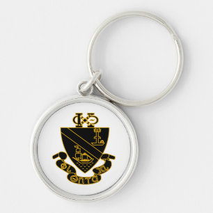 Phi Chi Theta Wapen Goud en Zwart Sleutelhanger