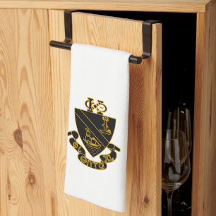 Phi Chi Theta Wapen   Goud en Zwart Theedoek