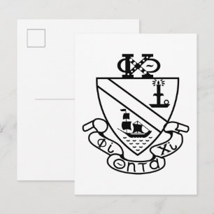 Phi Chi Theta Wapen Z&W Briefkaart