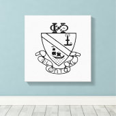 Phi Chi Theta Wapen | Z&W Canvas Afdruk (Insitu (Houten vloer))