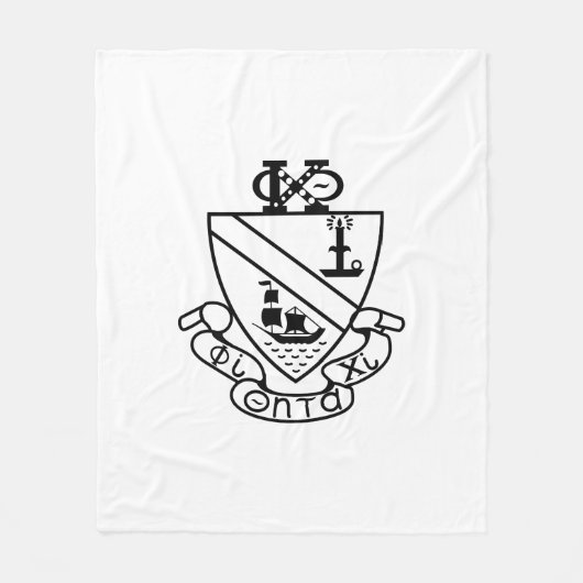 Phi Chi Theta Wapen | Z&W Fleece Deken (Voorkant)