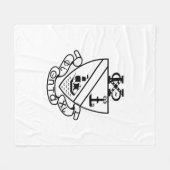 Phi Chi Theta Wapen | Z&W Fleece Deken (Voorkant (Horizontaal))