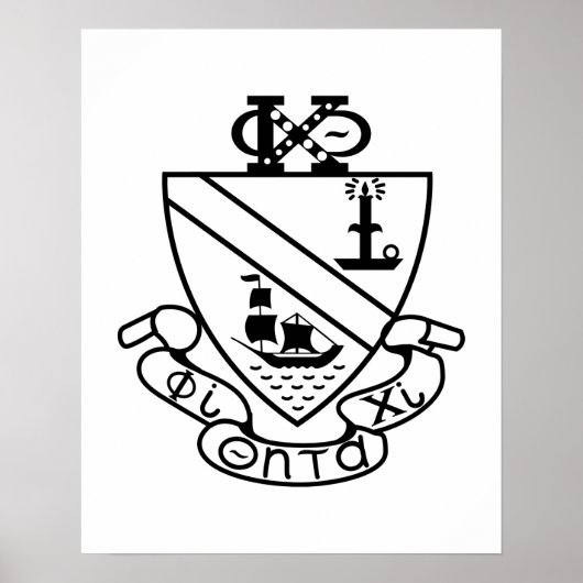Phi Chi Theta Wapen | Z&W Poster (Voorkant)