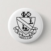 Phi Chi Theta Wapen | Z&W Ronde Button 5,7 Cm (Voorkant)