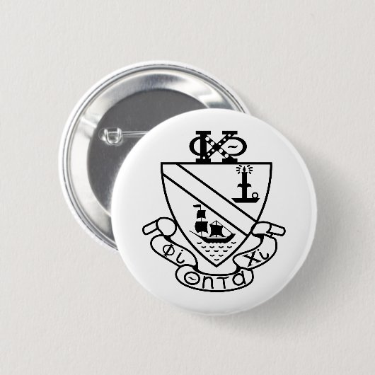 Phi Chi Theta Wapen | Z&W Ronde Button 5,7 Cm (Voorkant /achterkant)
