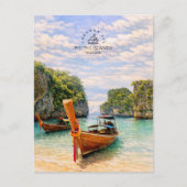 Phi Phi-eilanden, Andamanzee | Waterverfstrand  Briefkaart (Voorkant)