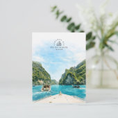 Phi Phi-eilanden, Thailand | Aquarel Souvenir  Briefkaart (Staand voorkant)