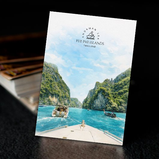 Phi Phi-eilanden, Thailand | Aquarel Souvenir  Briefkaart