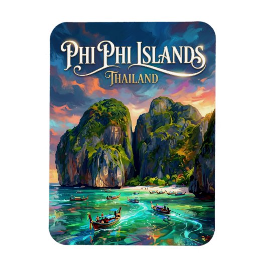 Phi Phi-eilanden Thailand Magneet (Verticaal)