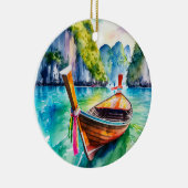 Phi Phi Island Krabi Longboat Thailand Keramisch Ornament (Rechts)