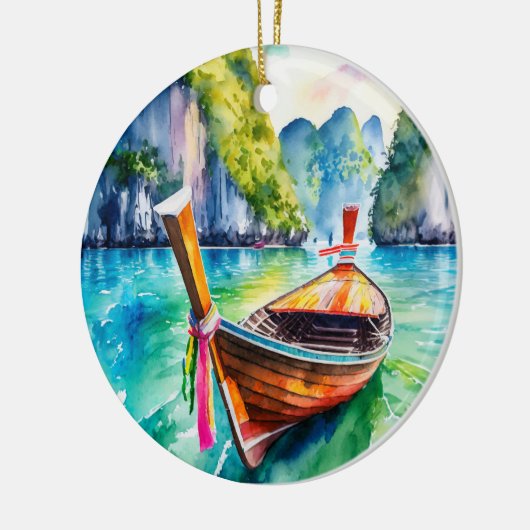 Phi Phi Island Krabi Longboat Thailand Keramisch Ornament (Links)