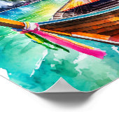 Phi Phi Island Krabi Thailand Waterverf Poster (Hoek)