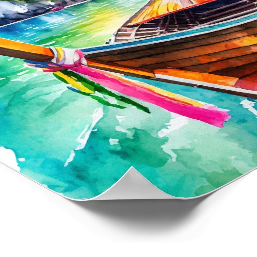 Phi Phi Island Krabi Thailand Waterverf Poster (Hoek)